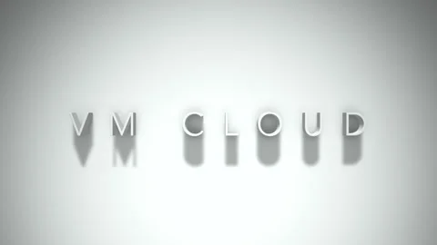 Vm cloud 3D title animation with shadows on a white background Stock Footage 297216416