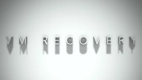 Vm recovery 3D title animation with shadows on a white background Stock Footage 297216428