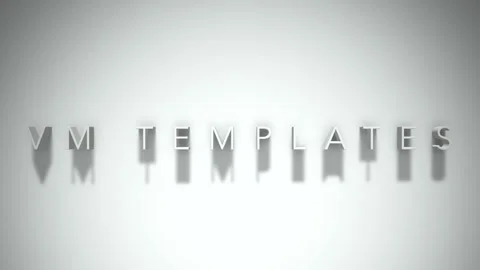 Vm templates 3D title animation white text on a white background Stock Footage 299369207