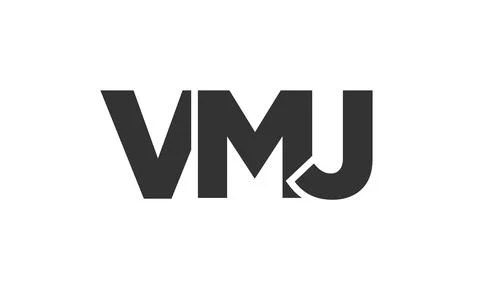 VMJ logo design template with strong and modern bold text. Initial based ve.. Stock Illustration