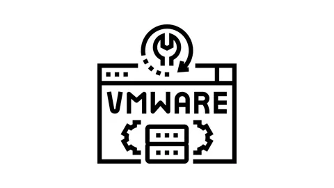 Vmware data recovery line icon animation Stock Footage 224282427