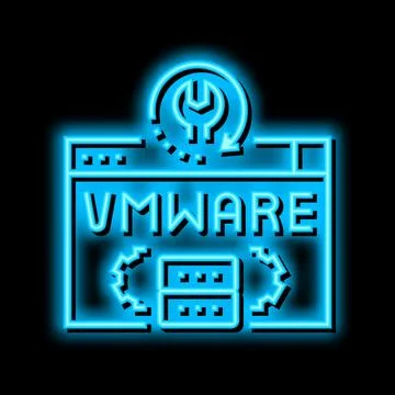 Vmware data recovery neon glow icon illustration イラスト素材