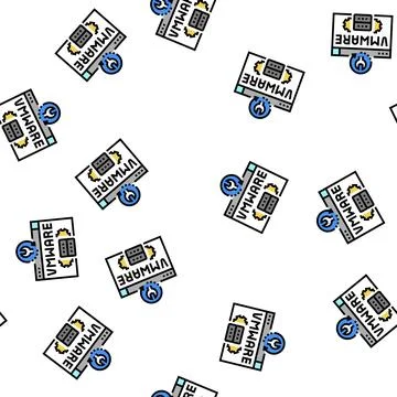 Vmware data recovery vector seamless pattern Stock Illustration