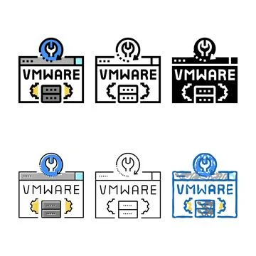 Vmware designs data recovery color icon vector Stock Illustration