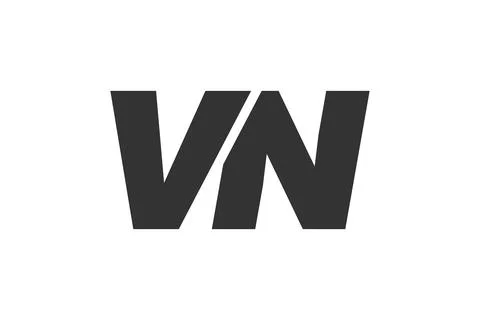 VN Techno Editable Font Logo For Corporate Branding. Bold, Futuristic Desig.. Stock Illustration