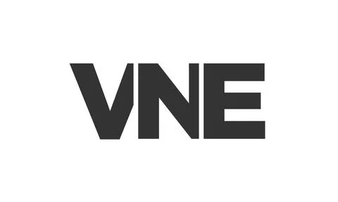 VNE logo design template with strong and modern bold text. Initial based ve.. Stock Illustration