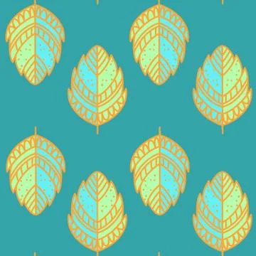 Vntage leaf pattern Stock Illustration