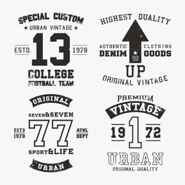 Vntage stamp set Stock Illustration