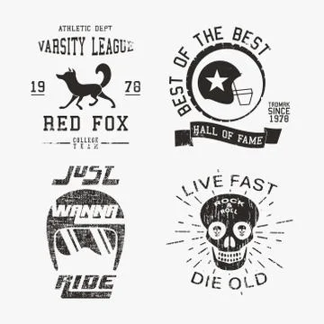 Vntage stamp set Stock Illustration