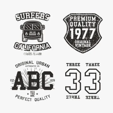 Vntage stamp set Stock Illustration