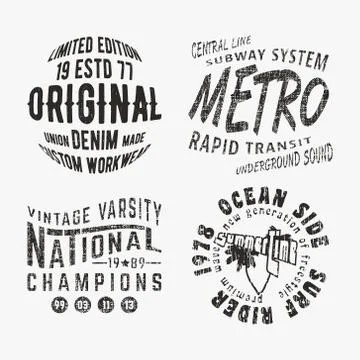 Vntage stamp set Stock Illustration