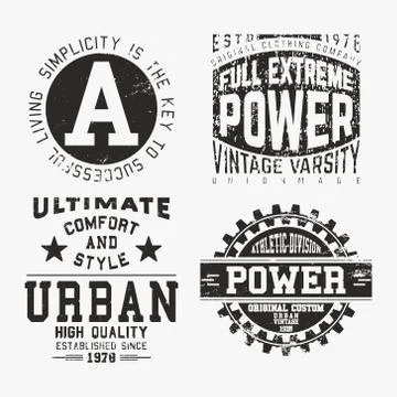 Vntage stamp set Stock Illustration