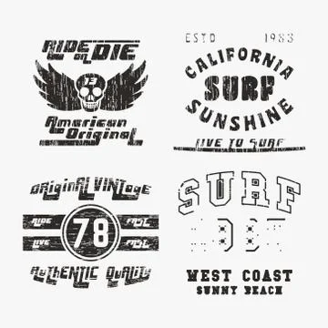 Vntage stamp set Stock Illustration