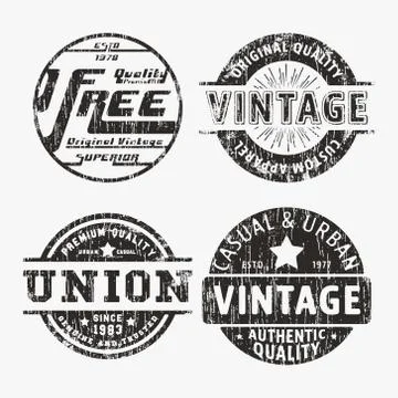 Vntage stamp set Stock Illustration