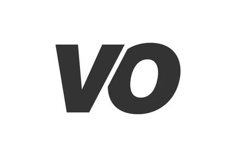 VO Techno Editable Font Logo For Corporate Branding. Bold, Futuristic Desig.. Stock Illustration