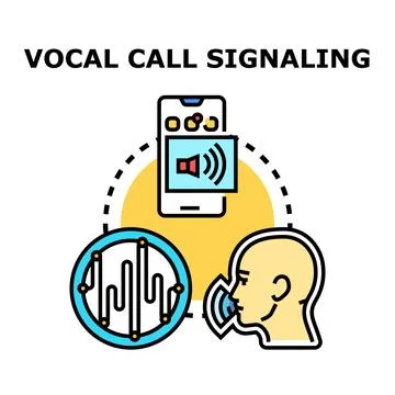 Vocal call signaling using digital mobile technologies Stock Illustration