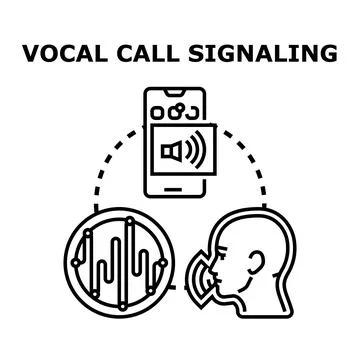 Vocal call signaling using digital mobile technologies Stock Illustration