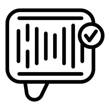 Vocal command speaker icon outline vector. Virtual smart assistant 스톡 일러스트