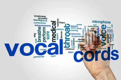 Vocal cords word cloud Stock Illustration
