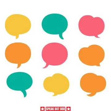 Vocal Dialogue Essentials  Speech Bubble Silhouette Pack Stock Illustration