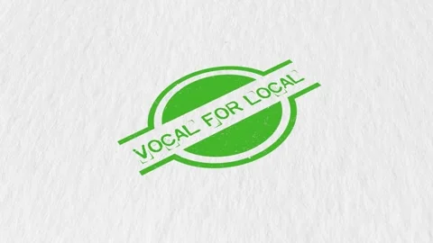 VOCAL FOR LOCAL Stamp Vídeo Stock 300166846