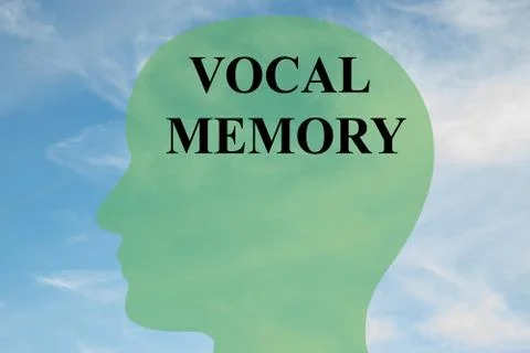 Vocal Memory mental concept Stock Illustration