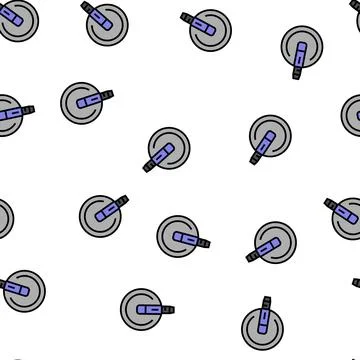 Vocal mic microphone vector seamless pattern Illustrazione stock