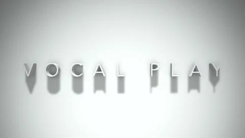 Vocal play 3D title animation with shadows on a white background Stock Footage 296995226
