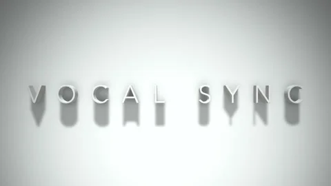 Vocal sync 3D title animation with shadows on a white background Video stock 297390011