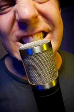 Vocalist &amp; Microphone Foto stock
