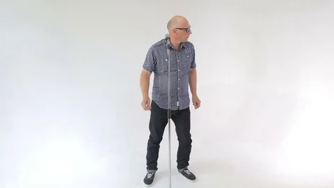 Vocalist singer performs a musical composition Stock Footage 82188825