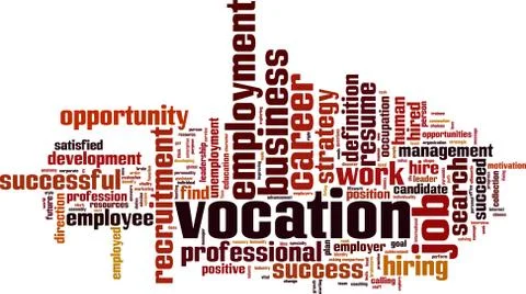 Vocation word cloud Stock Illustration
