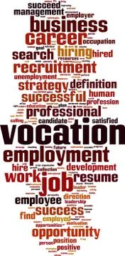 Vocation word cloud Stock Illustration