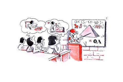 Vocational training, artwork Stock Illustration