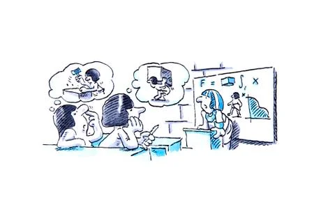 Vocational training, artwork Stock Illustration