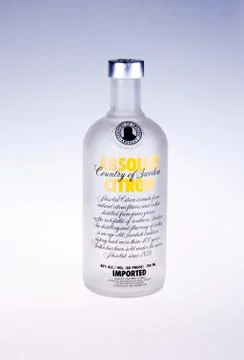 Vodka Absolut Citron Stock Photos