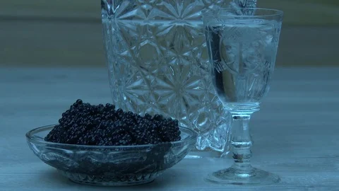 Vodka and caviar 스톡 동영상 80943452
