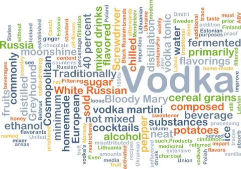 Vodka background concept Stock Illustration