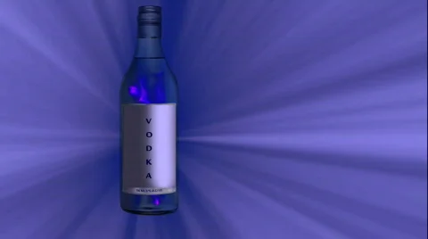 Vodka bottle with blue flame Stock-Footage 327090