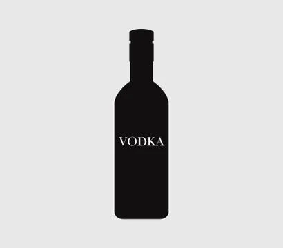 Vodka bottle icon on white background Stock Illustration