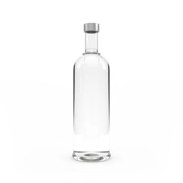 Vodka bottle isolated 3d rendering 库存插图