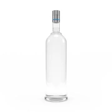 Vodka bottle isolated 3d rendering 스톡 일러스트