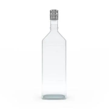 Vodka bottle isolated 3d rendering Ilustración de archivo