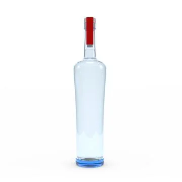 Vodka bottle isolated 3d rendering 스톡 일러스트