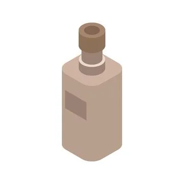 Vodka bottle isometric illustrated Stock Illustration