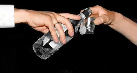 Vodka bottle Foto stock