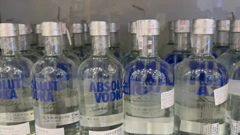 Vodka bottles Stock Footage 283923865