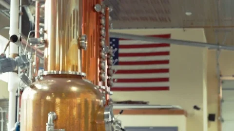 Vodka distillery Stock Footage 74800835
