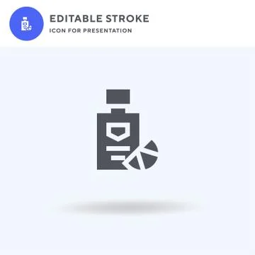 Vodka icon vector, filled flat sign, solid pictogram isolated on white, logo  イラスト素材