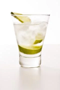 Vodka with lime Stock Photos